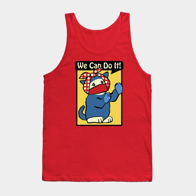 We Can Do It Covid Tank Top by Sue Cervenka